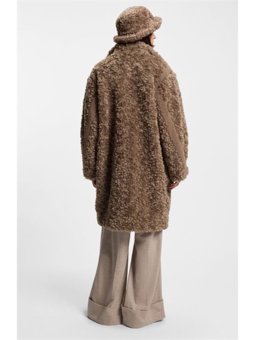 Faux fur coat with hidden closure BOSS | 50548340 CITEDDY 10273639.247